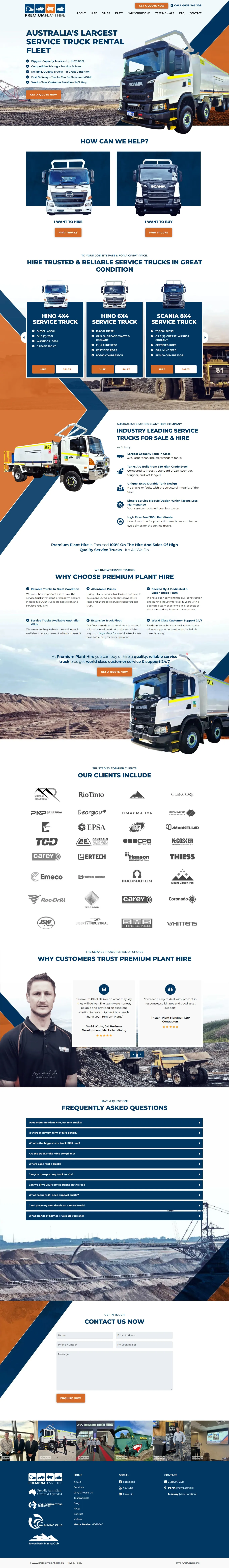 Service truck rental & sales fleet, screenshot 1 of 1, open larger